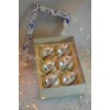 Kerstballen 6x6 cm parelmoer